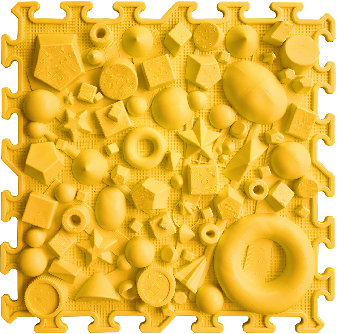 OrtoNature Masážní ortopedické podložky geometrie - měkké - žlutá